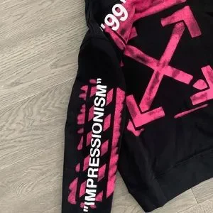 Off-White Shirts Off White Pink Stencil Hoodie Poshmark